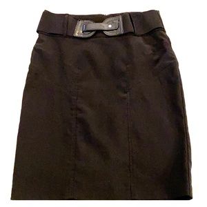 Black high waisted pencil skirt